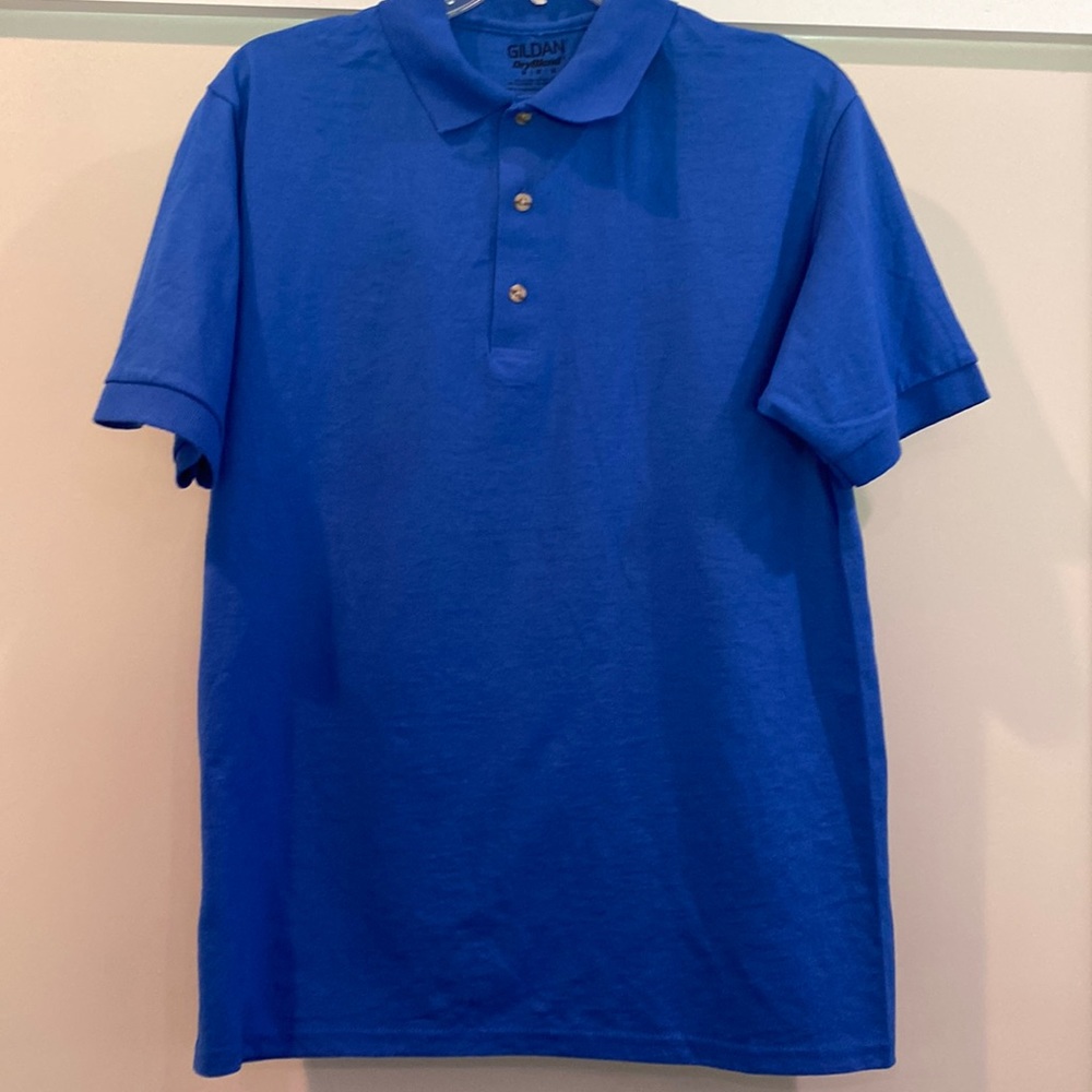 E200 Gildan Dry Blend Men's Sz. M Royal Blue Polo